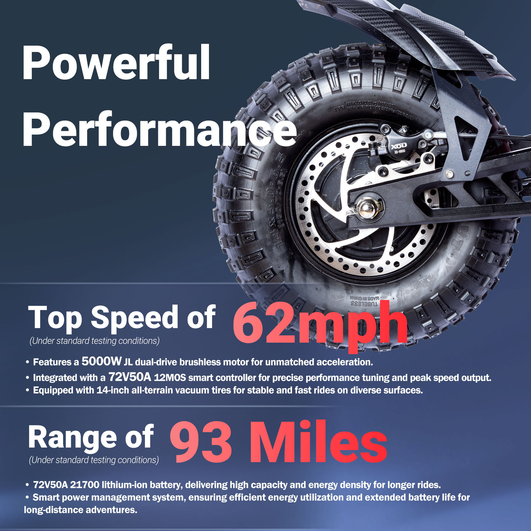 M10 Fashion New Design LED Lights Electric Motorcycle With 14 Inches Wheels - Image 4