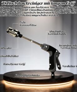 Alternative view of High Pressure Car Wash Spray Gun Wand With Foam Cannon Set Aluminum Alloy Auto Cleaning Nozzle 6-10m Range