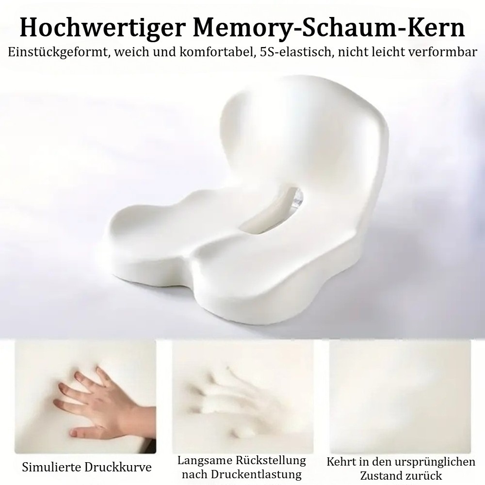 Orthopedic Seat Cushion, Car Seat Cushion, Height-Adjustable Cushion Made Of Memory Foam, Universal Fit - Image 3