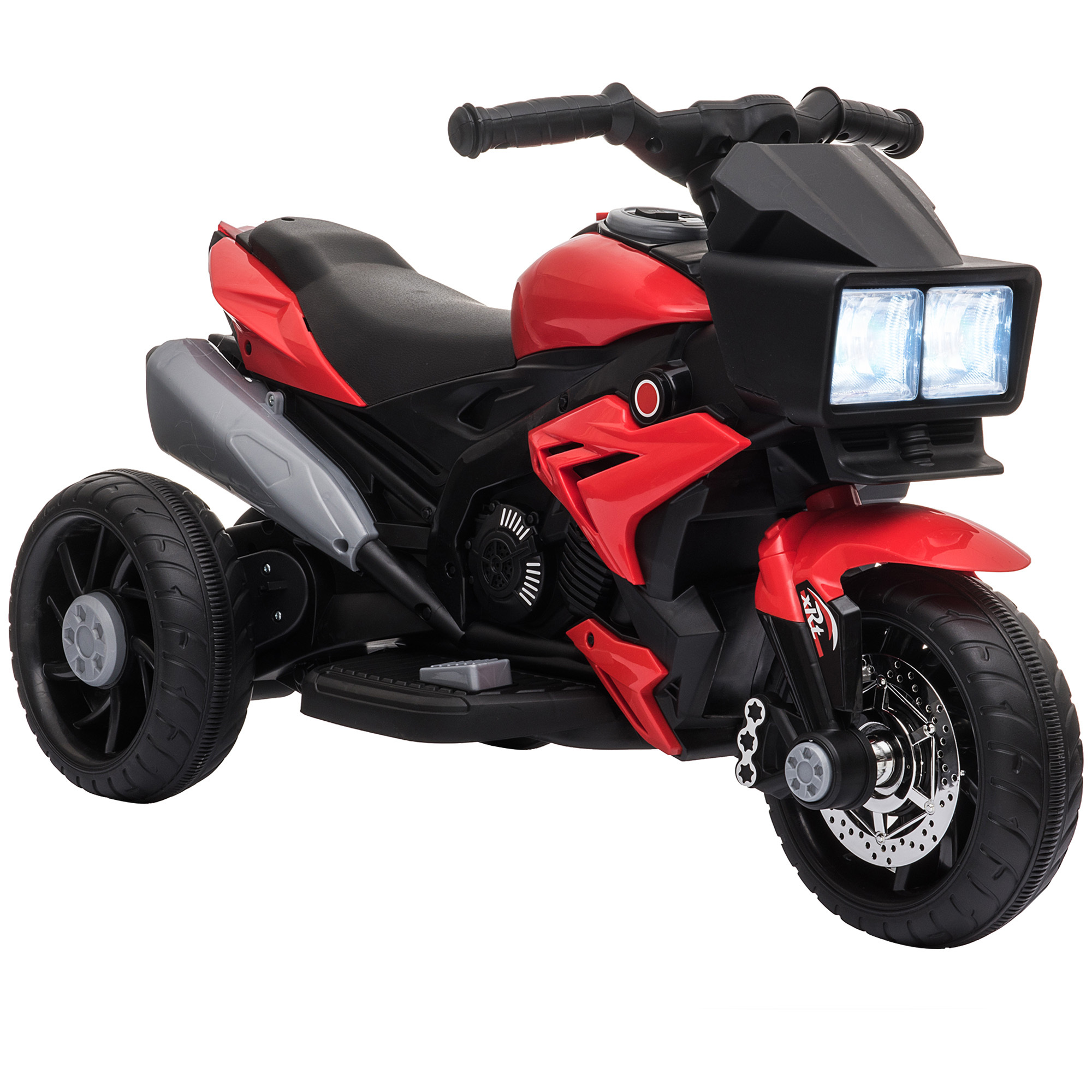 Red 6V Kids Electric Motorcycle Ride-On Dirt Bike Toy With Music Horn Headlights - Image 2