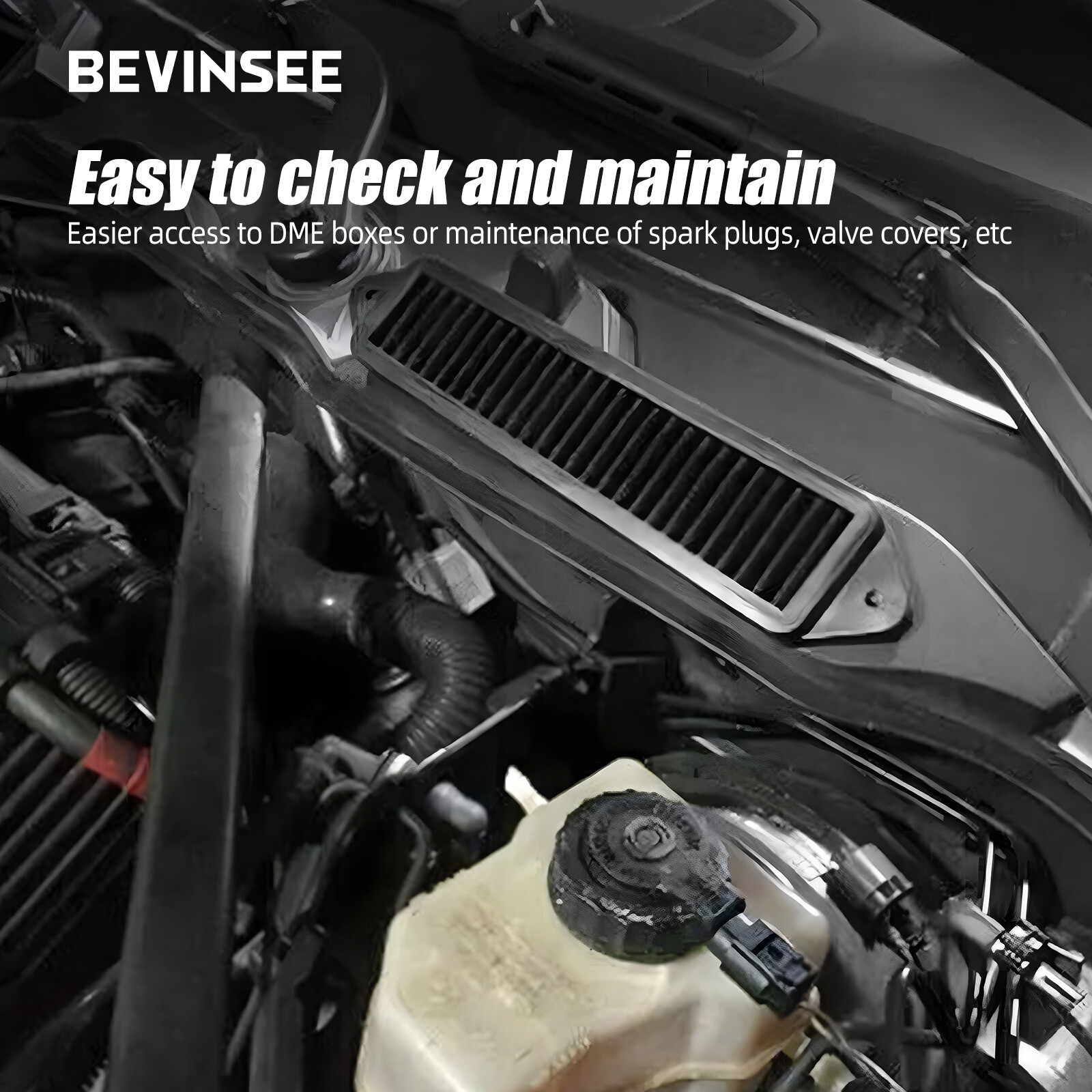 Low Profile Engine Bay Cowl Filter Set 2 Pcs HVAC Delete Cabin Filters For E81 E82 E87 E88 E90 E91 E92 E93 E84 - Image 10