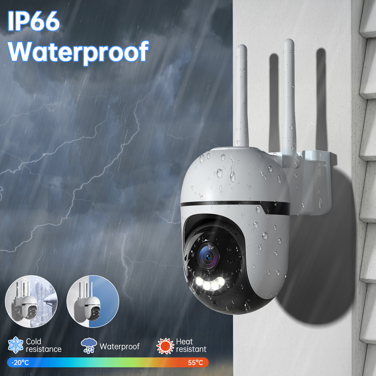 3MP PTZ Wireless Indoor Outdoor Mini Camera CCTV Network Security System Wifi Camera With 3 Meter Cable 3 3MP PTZ Wireless Indoor Outdoor Mini Camera CCTV Network Security System Wifi Camera With 3 Meter Cable - Afbeelding 3