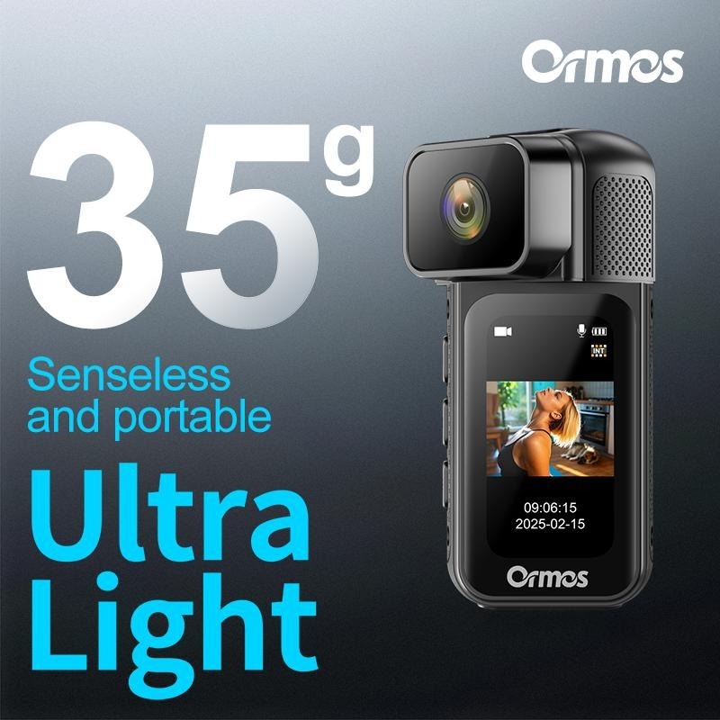 Ormos Mini Action Camera With 180 Degree Rotating Lens - 2.7K Ultra HD Thumb-Sized Camera, Magnetic Mount, WiFi APP Control, Portable Wearable Camera For Outdoor Sports & Daily Vlogging 3 Ormos Mini Action Camera With 180 Degree Rotating Lens - 2.7K Ultra HD Thumb-Sized Camera, Magnetic Mount, WiFi APP Control, Portable Wearable Camera For Outdoor Sports & Daily Vlogging - Afbeelding 3