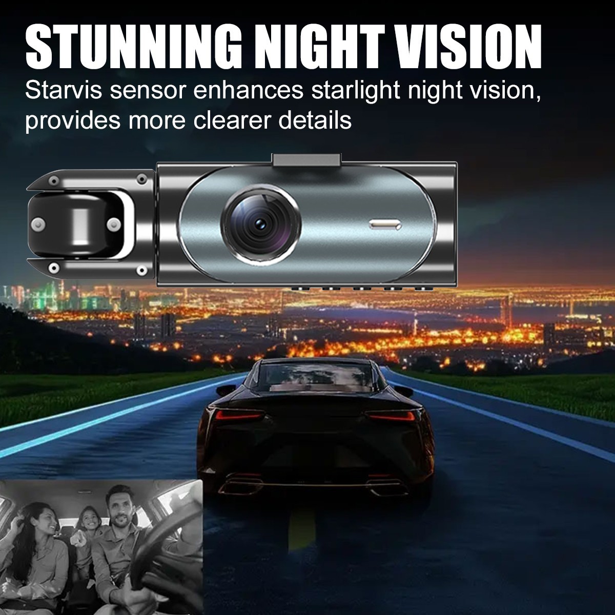 1080P Dual Lens Car DVR Dash Cam Video Recorder G-Sensor Front And Inside Camera 5 1080P Dual Lens Car DVR Dash Cam Video Recorder G-Sensor Front And Inside Camera - Afbeelding 5