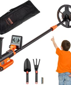 Metaaldetector Kit voor Kinderen, Multifunctionele Professionele Detector met 2 Modi, Metaalzoeker, Waterdichte 15,2cm Spoel voor Grotere Diepte, met Schepje en Draagtas