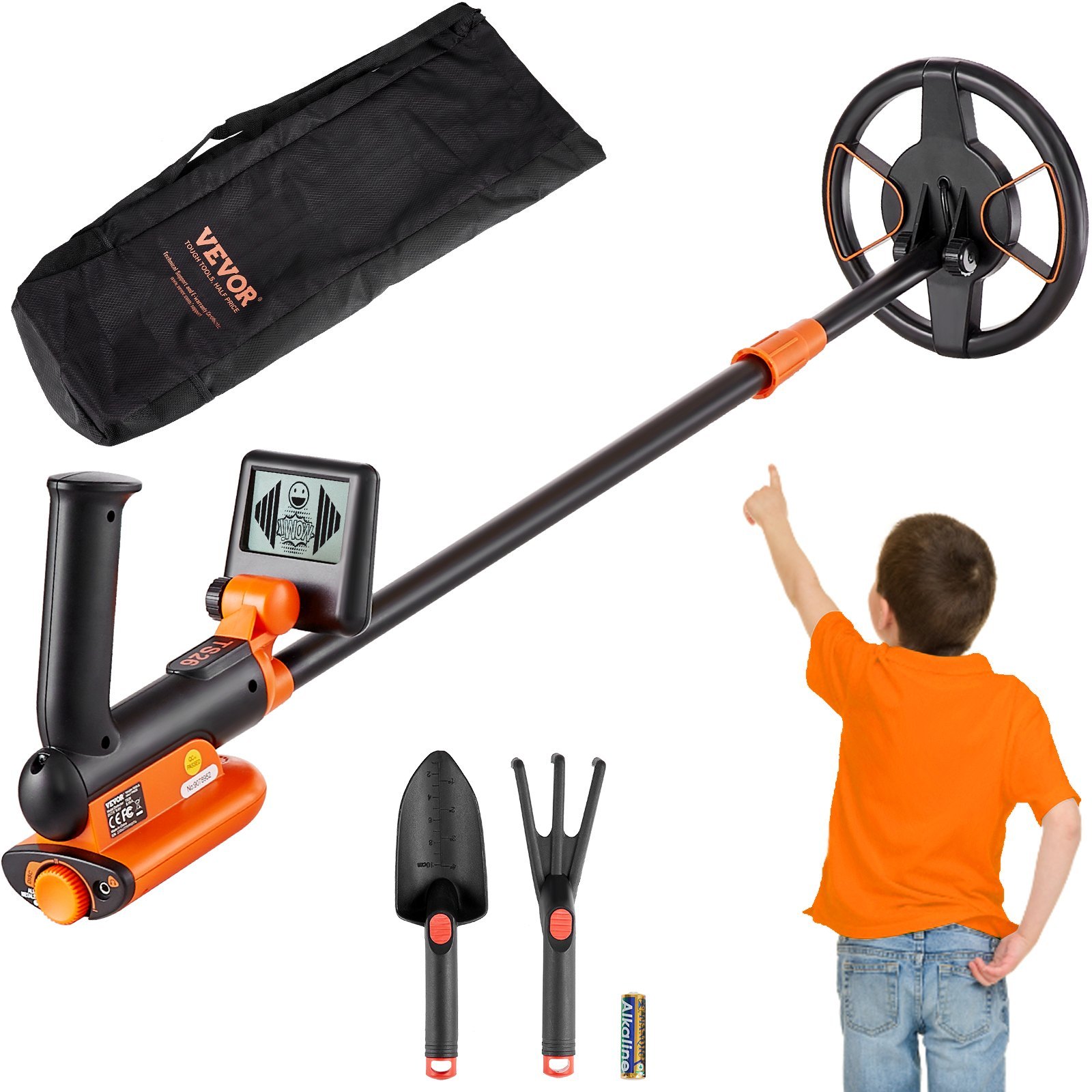 Metaaldetector Kit voor Kinderen, Multifunctionele Professionele Detector met 2 Modi, Metaalzoeker, Waterdichte 15,2cm Spoel voor Grotere Diepte, met Schepje en Draagtas 1 Metaaldetector Kit voor Kinderen, Multifunctionele Professionele Detector met 2 Modi, Metaalzoeker, Waterdichte 15,2cm Spoel voor Grotere Diepte, met Schepje en Draagtas