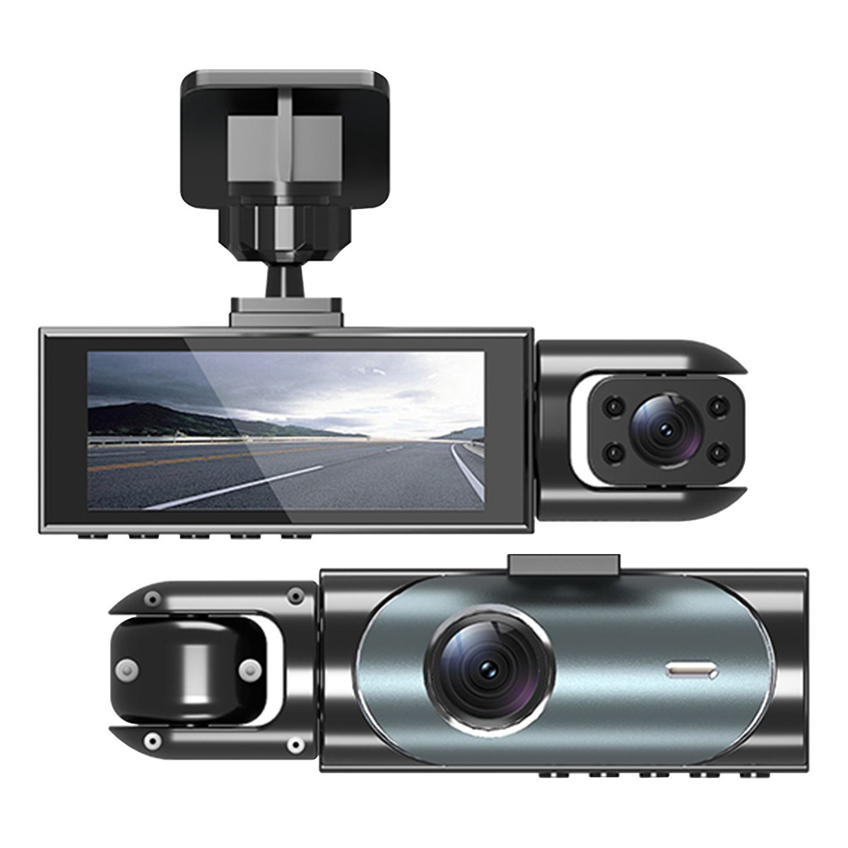 1080P Dual Lens Car DVR Dash Cam Video Recorder G-Sensor Front And Inside Camera 1 1080P Dual Lens Car DVR Dash Cam Video Recorder G-Sensor Front And Inside Camera