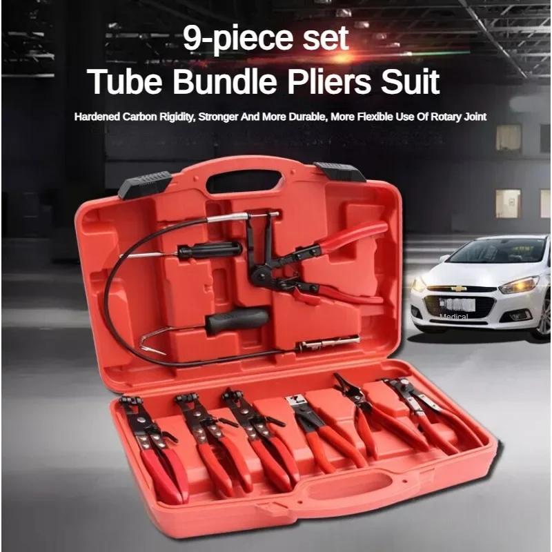 Support pan European shipping--Straight Throat Type Car Water Pipe Clamp Pliers, Oil Pipe Clamps, Snap Pliers Tools, Red Set 2 Support pan European shipping--Straight Throat Type Car Water Pipe Clamp Pliers, Oil Pipe Clamps, Snap Pliers Tools, Red Set - Afbeelding 2