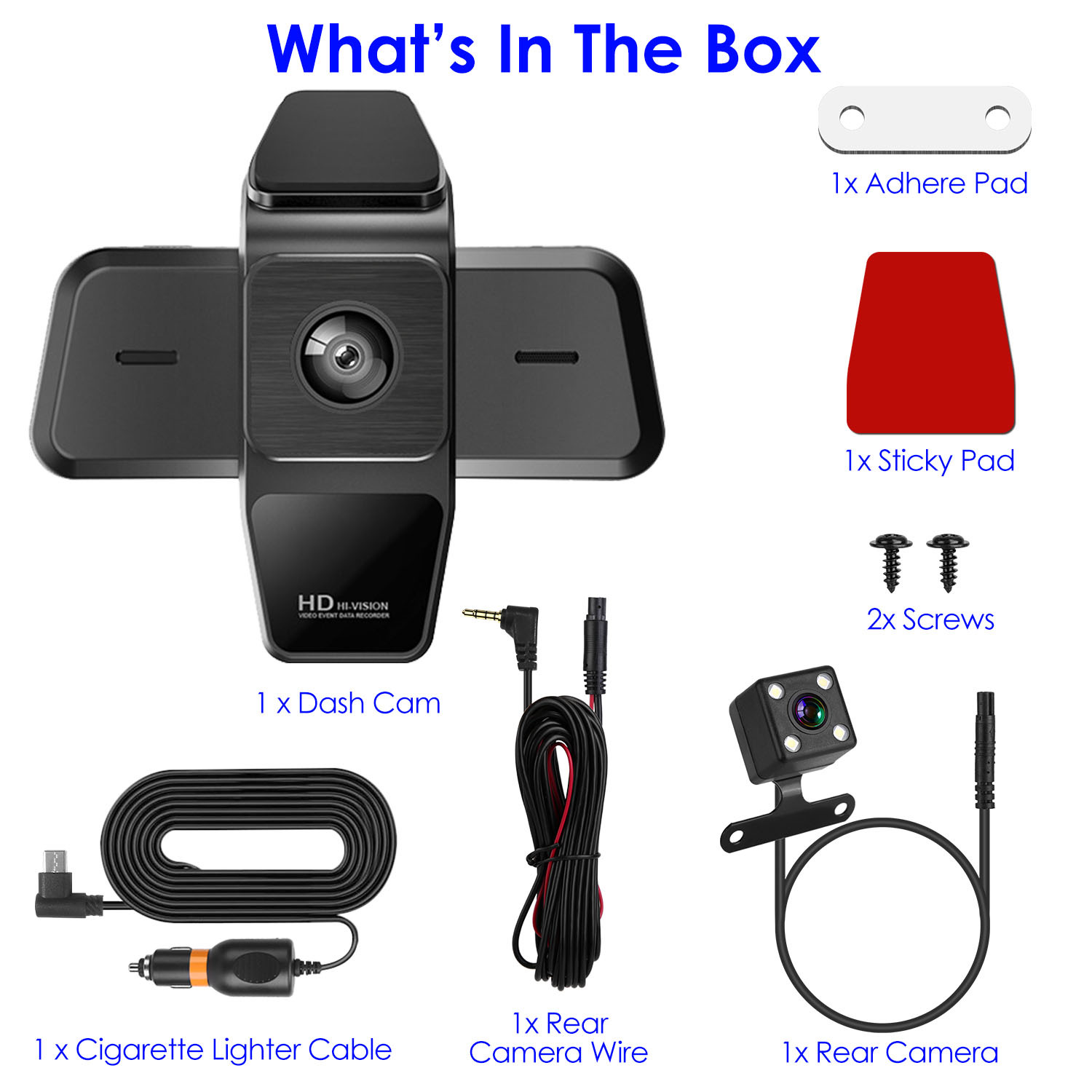 1080P FHD 3 Channel WiFi Dash Cam 170 Degree Wide Angle Triple Car Camera With IR Night G Sensor Motion Detection Loop Recording App Control Support 128G Max 4 1080P FHD 3 Channel WiFi Dash Cam 170 Degree Wide Angle Triple Car Camera With IR Night G Sensor Motion Detection Loop Recording App Control Support 128G Max - Afbeelding 4