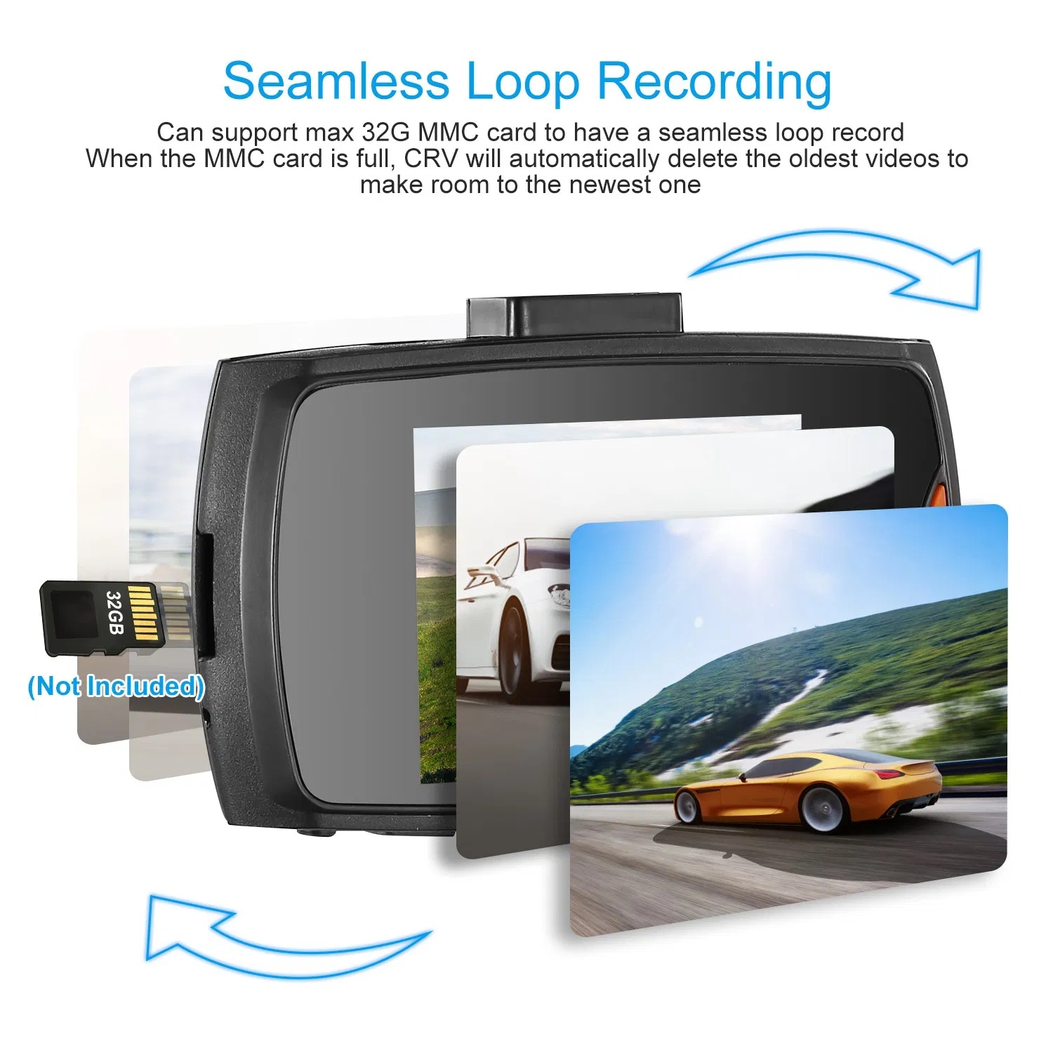 1080P HD Auto Dashcam, 90° Groothoek Dashcam met Nachtzicht, 6 IR-Lampjes, Lusopname en Videovergrendeling, Zuignaphouder met Lange Kabel 6 1080P HD Auto Dashcam, 90° Groothoek Dashcam met Nachtzicht, 6 IR-Lampjes, Lusopname en Videovergrendeling, Zuignaphouder met Lange Kabel - afbeelding 6