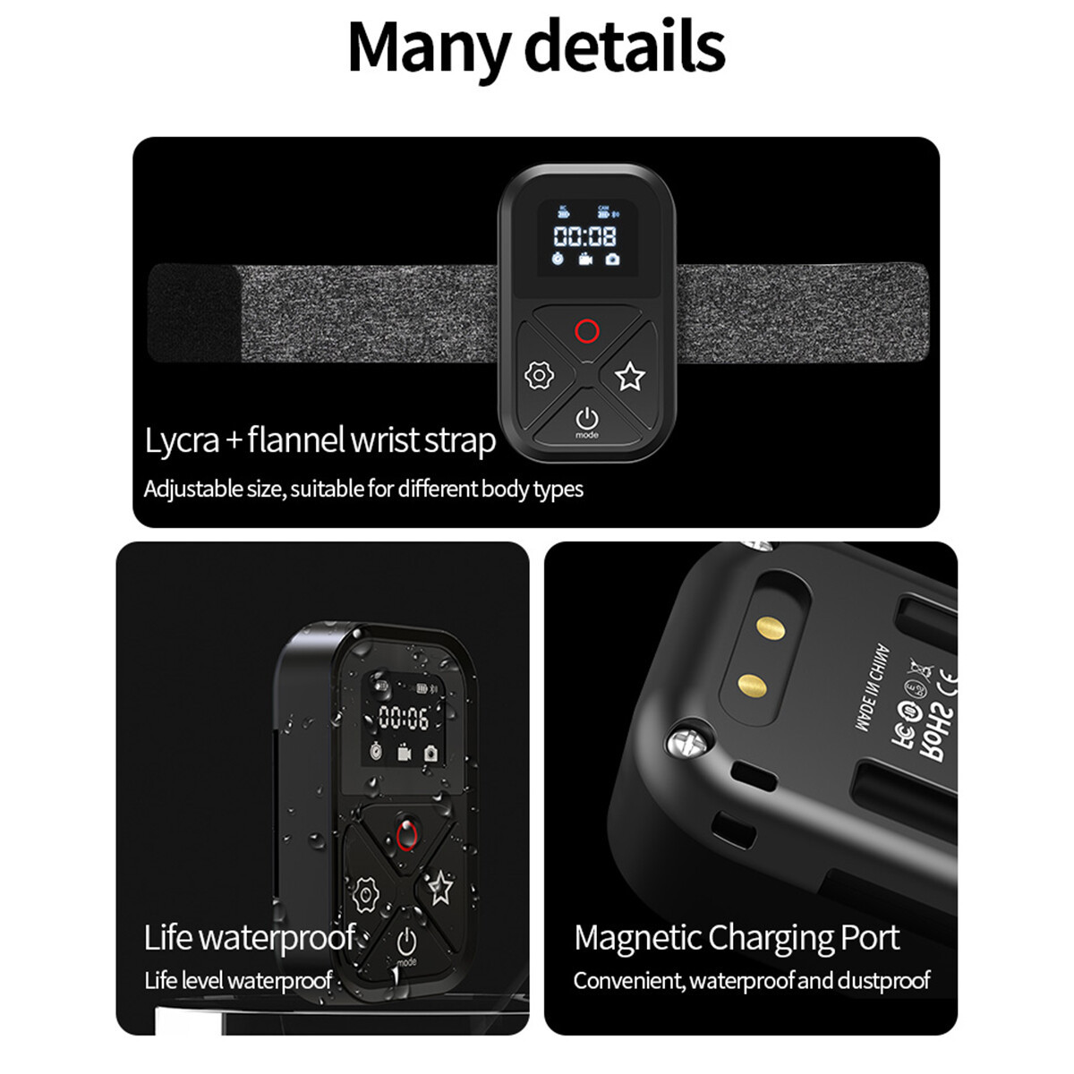 TELESIN Smart Wireless Remote Control Camera Controller For Go Pro Hero 11 10 9 8 4 TELESIN Smart Wireless Remote Control Camera Controller For Go Pro Hero 11 10 9 8 - Afbeelding 4