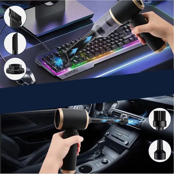 4-in-1 13000Pa Snoerloze Mini Handstofzuiger, Nat en Droog, voor Auto, Kantoor, Thuis 3 4-in-1 13000Pa Snoerloze Mini Handstofzuiger, Nat en Droog, voor Auto, Kantoor, Thuis - Afbeelding 3
