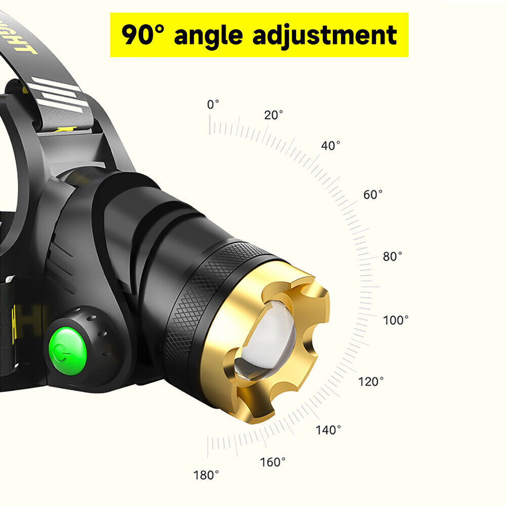 LED Telescopische Hoofdlamp Oplaadbaar met Zoom, Krachtige Zaklamp voor Vissen, Rijden, Camping, 3 Modi 7 LED Telescopische Hoofdlamp Oplaadbaar met Zoom, Krachtige Zaklamp voor Vissen, Rijden, Camping, 3 Modi - Afbeelding 7