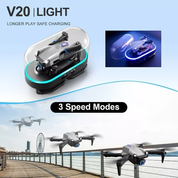 4DRC V20 RC Drone WIFI FPV 6K HD Dual Camera Gesture Photo Quadcopter 2 Battery,Suitable For Beginners. 5 4DRC V20 RC Drone WIFI FPV 6K HD Dual Camera Gesture Photo Quadcopter 2 Battery,Suitable For Beginners. - Afbeelding 5