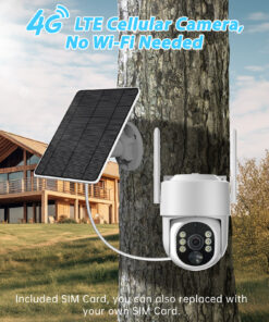 Alternative view of 4G Rechargeable Battery PTZ CAMERA With 64GB Memory Card 4MP Dome Solar Camera CCTV Security 360 Degree Ip PTZ Camera