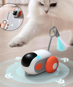 Remote Control Interactive Cat Car Toy USB Charging Chasing Automatic Self-moving Remote Smart Control Car Interactive Cat Toy Pet Products