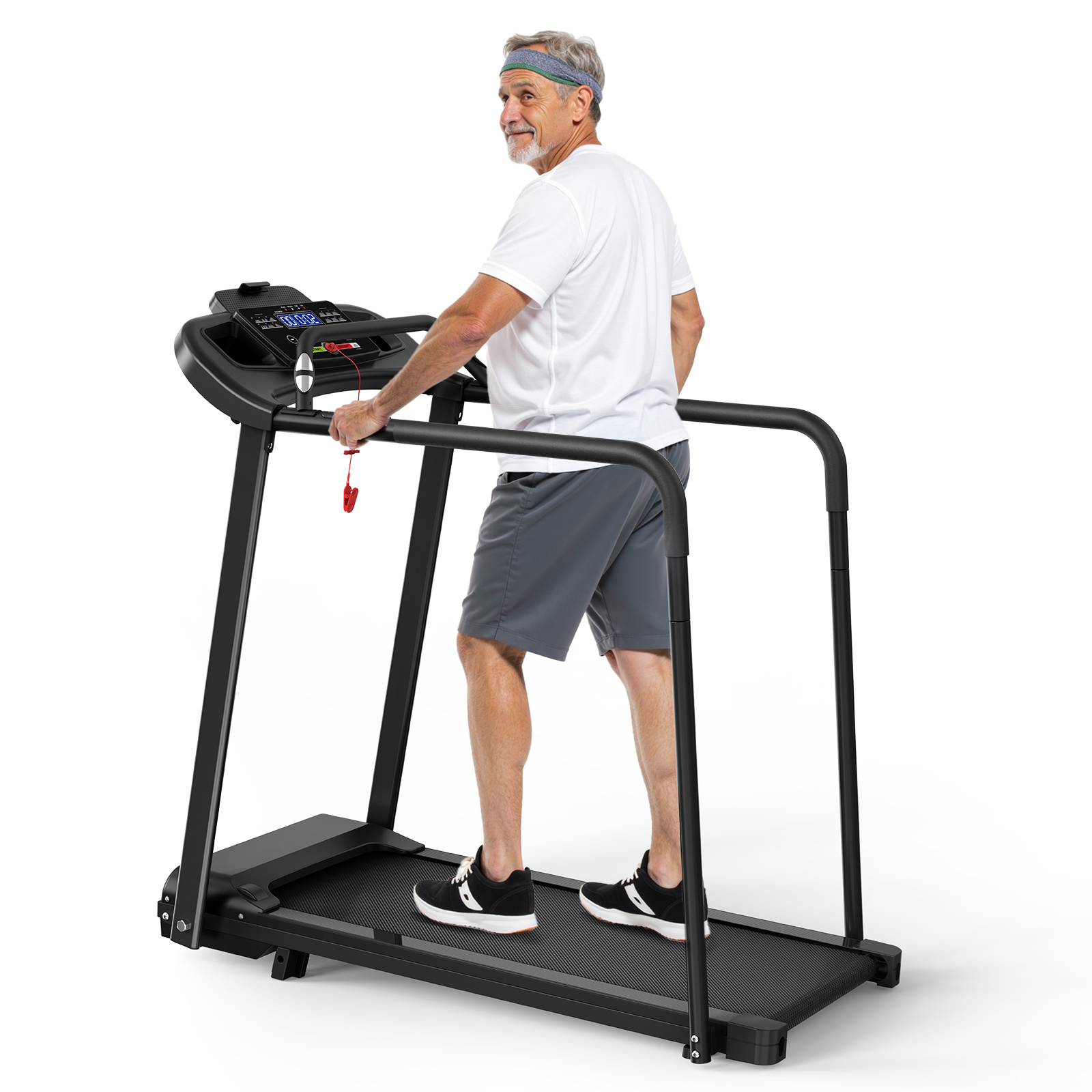 EU Opvouwbare Elektrische Loopband met 2-Voudig Verstelbare Helling - Loopband tot 120kg Belasting, met App-Functie voor Fitness Thuis 1 EU Opvouwbare Elektrische Loopband met 2-Voudig Verstelbare Helling - Loopband tot 120kg Belasting, met App-Functie voor Fitness Thuis