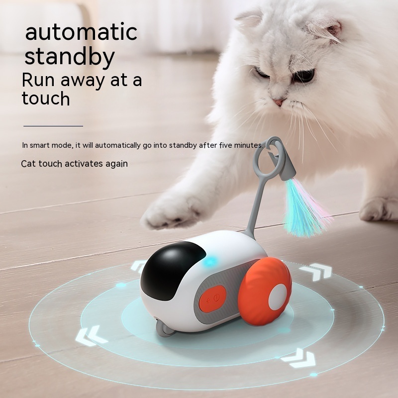 Remote Control Interactive Cat Car Toy USB Charging Chasing Automatic Self-moving Remote Smart Control Car Interactive Cat Toy Pet Products - Afbeelding 6