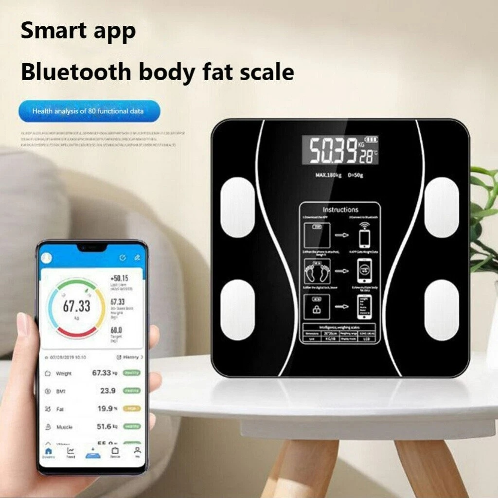 Bluetooth Body Fat Scale - Black - Image 5