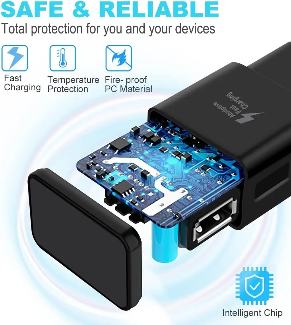 9V 1.67A Travel Adapter 15W Fast Charging, Compatible With Galaxy S10, S9, S8 Plus, Note 9, 8, 5, 4, A50, A70, A71, A51 - Image 3