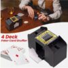 Elektrische Kaartenschudder, Automatische Pokerkaart Schudmachine voor 4 Decks, Casinostijl 12 Elektrische Kaartenschudder, Automatische Pokerkaart Schudmachine voor 4 Decks, Casinostijl