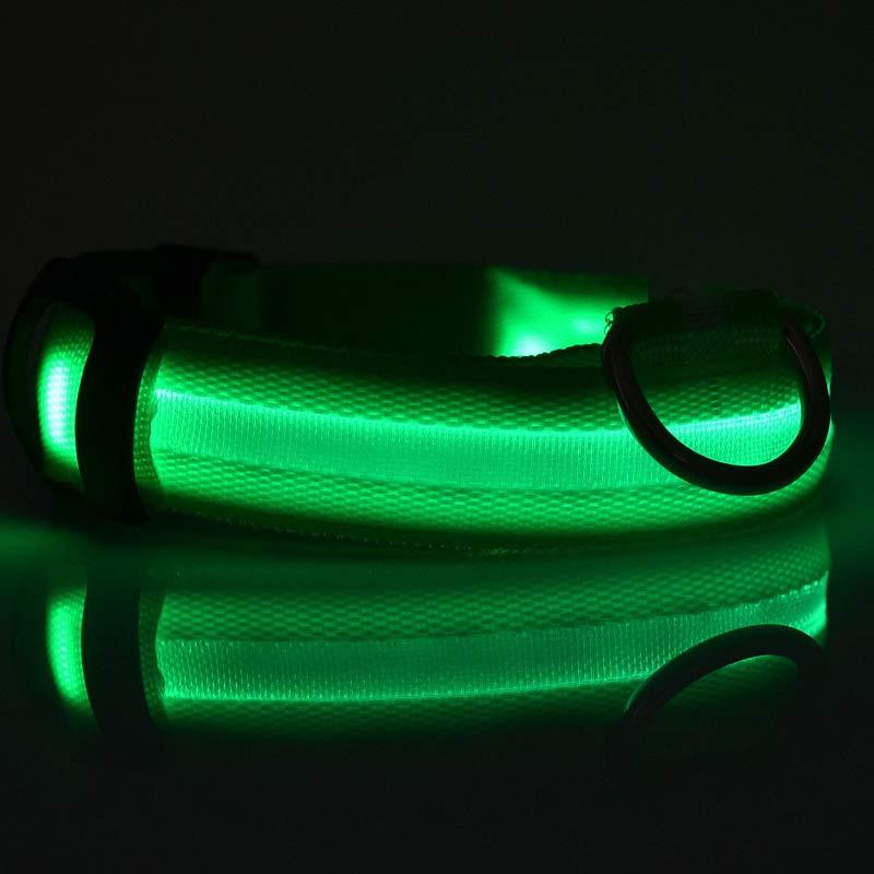 Nylon LED Pet Dog Luminous Collar Night Safety Flashing Glow in Dark Dog Cat Leash Adjustable Pet Supplies - Afbeelding 8