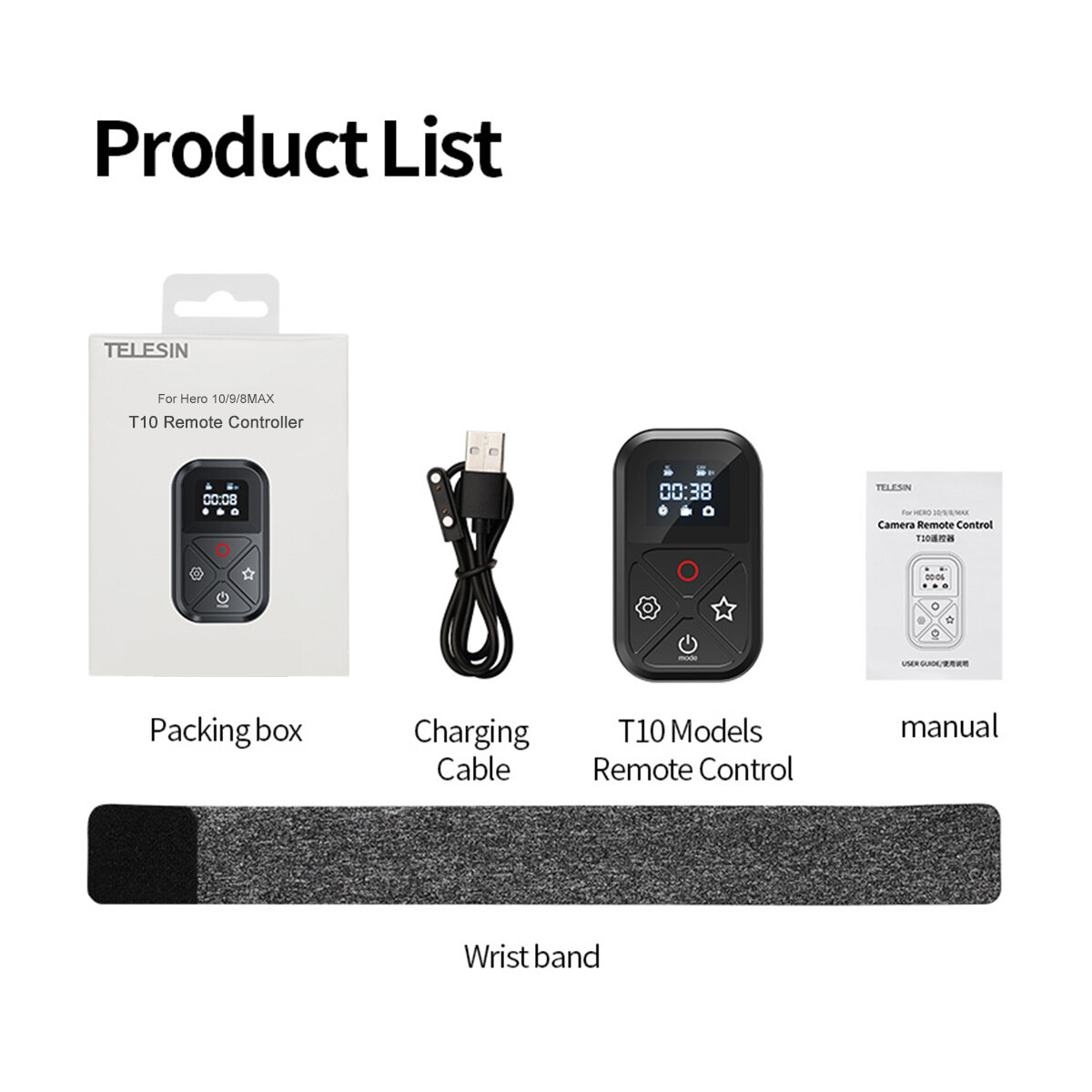 TELESIN Smart Wireless Remote Control Camera Controller For Go Pro Hero 11 10 9 8 3 TELESIN Smart Wireless Remote Control Camera Controller For Go Pro Hero 11 10 9 8 - Afbeelding 3