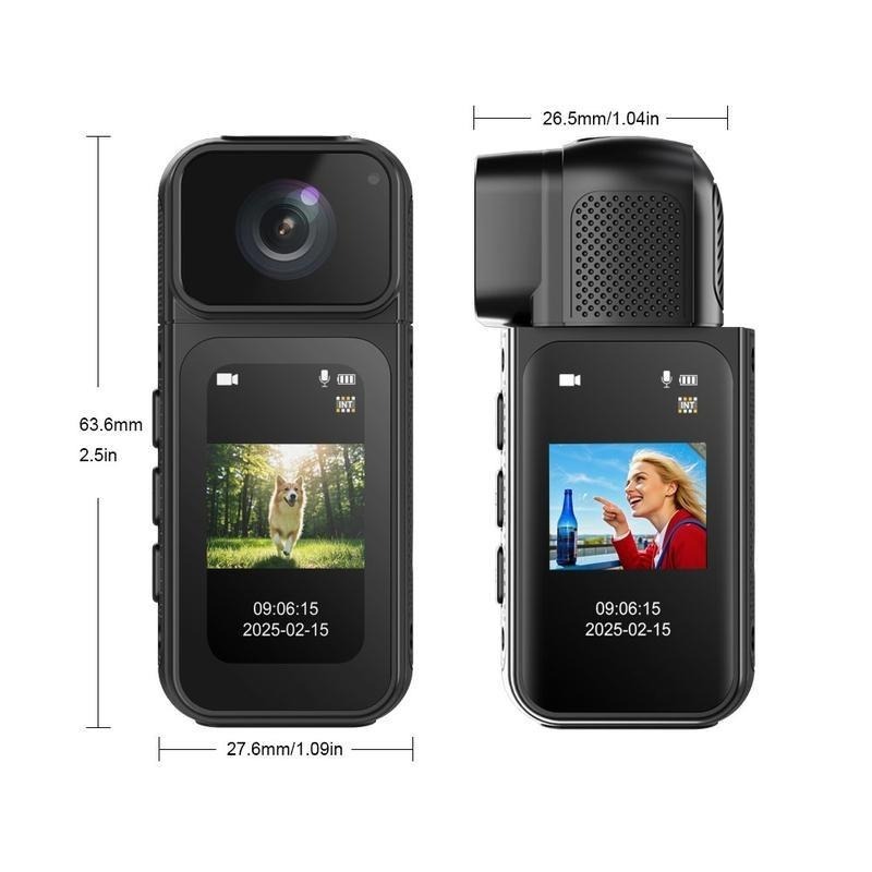 Ormos Mini Action Camera With 180 Degree Rotating Lens - 2.7K Ultra HD Thumb-Sized Camera, Magnetic Mount, WiFi APP Control, Portable Wearable Camera For Outdoor Sports & Daily Vlogging 10 Ormos Mini Action Camera With 180 Degree Rotating Lens - 2.7K Ultra HD Thumb-Sized Camera, Magnetic Mount, WiFi APP Control, Portable Wearable Camera For Outdoor Sports & Daily Vlogging - Afbeelding 10