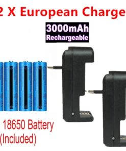 2/4 Stuks 3000mAh 3,7V Accu en Oplader voor Batterijen zoals Zaklampen, Vervanging