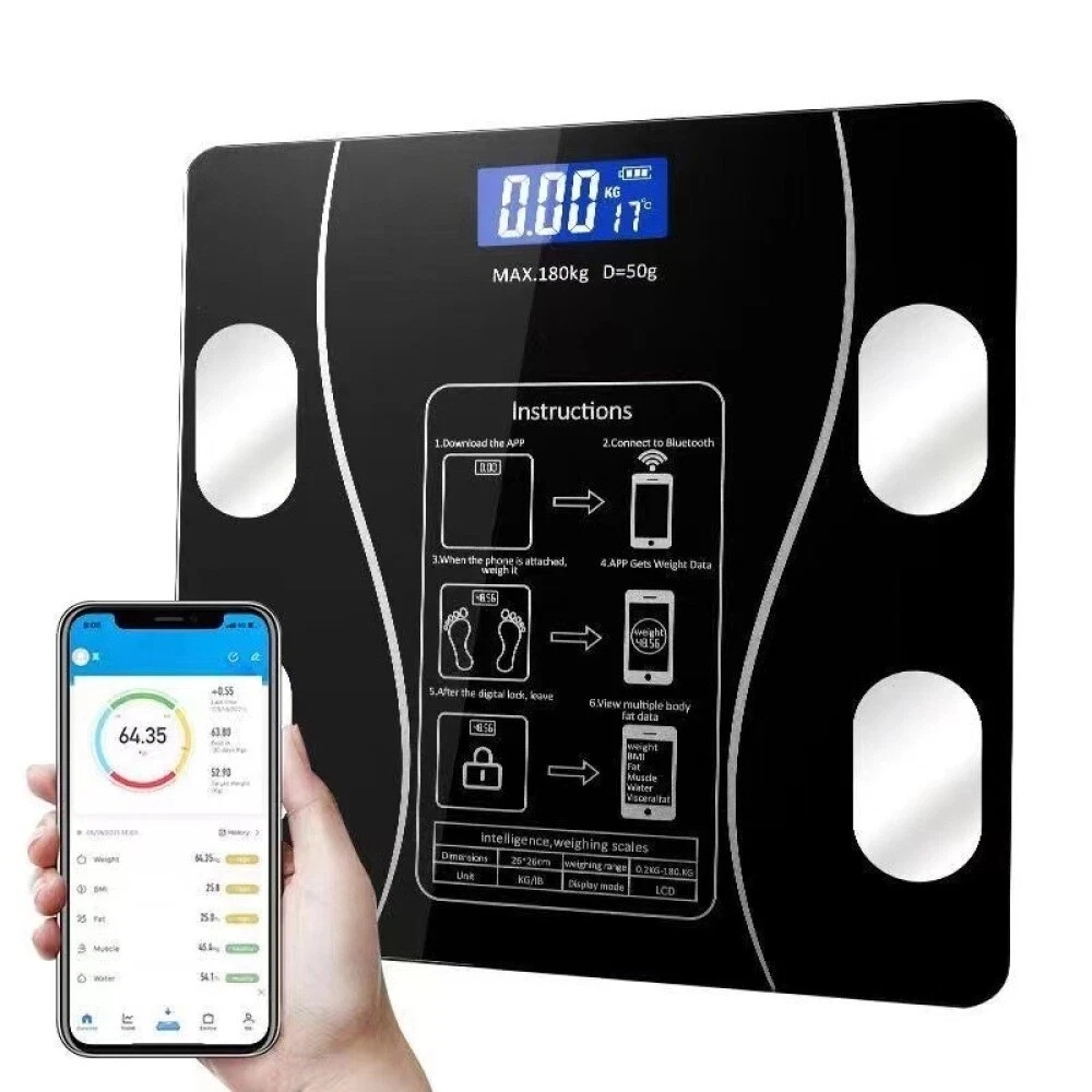 Bluetooth Body Fat Scale - Black