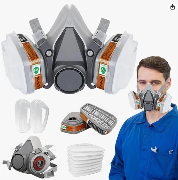Halfgelaatsmasker Stofmasker voor Houtbewerking, Schilderen en Lassen 5 Halfgelaatsmasker Stofmasker voor Houtbewerking, Schilderen en Lassen - Afbeelding 5