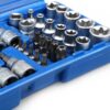 34pcs Torx Bit Socket And E-Torx Star Socket Set 1/4" 3/8" 1/2" Drive Male Female E-torx Security Bits Handheld Tool 12 34pcs Torx Bit Socket And E-Torx Star Socket Set 1/4" 3/8" 1/2" Drive Male Female E-torx Security Bits Handheld Tool