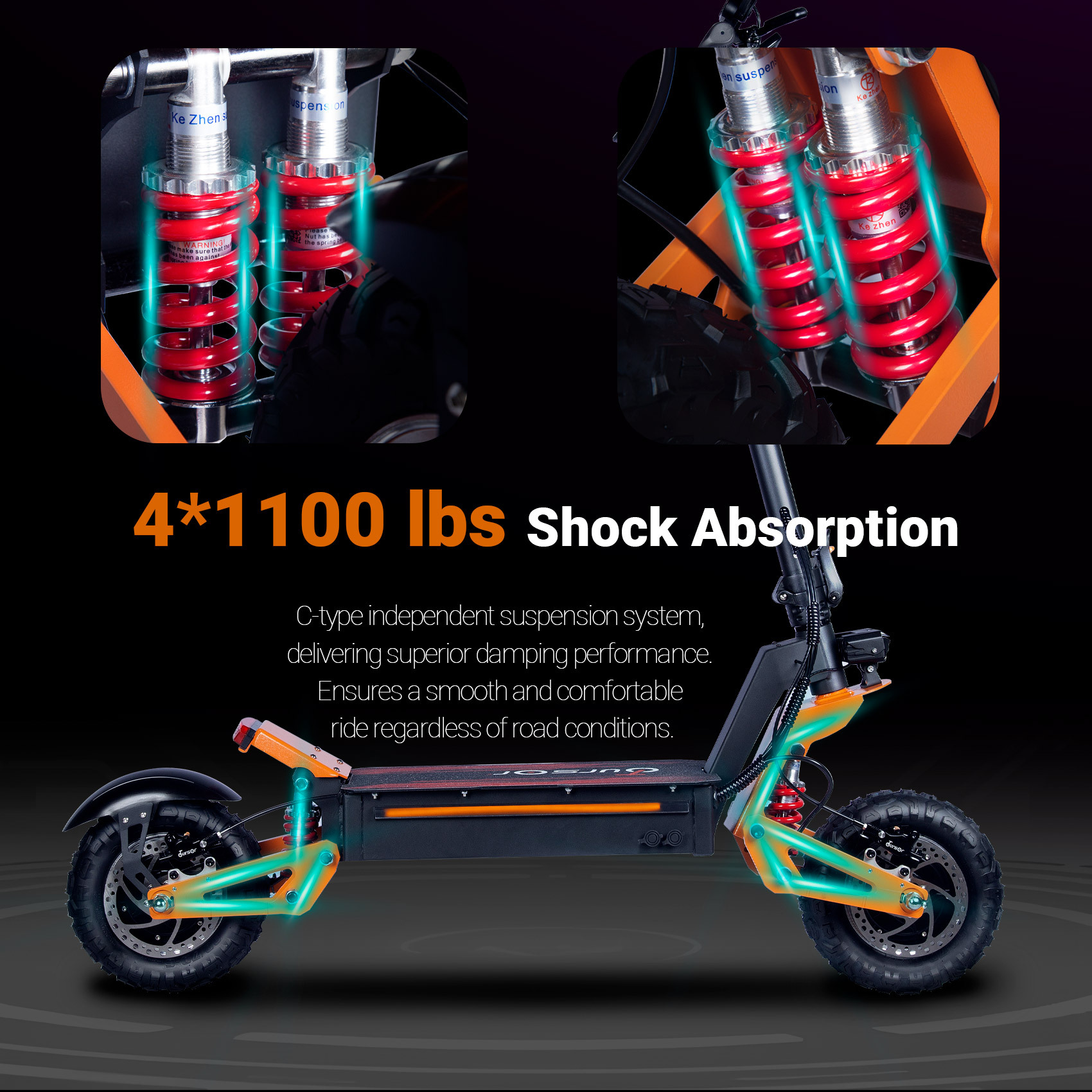 X5 Pro 3000W 60V 40Ah 11 Inches Off Road Eletric Scooter With NFC 5 X5 Pro 3000W 60V 40Ah 11 Inches Off Road Eletric Scooter With NFC - Afbeelding 5