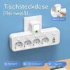 4-Voudige EU Stekkerdoos Multi-Stekker Adapter met USB 7 4-Voudige EU Stekkerdoos Multi-Stekker Adapter met USB