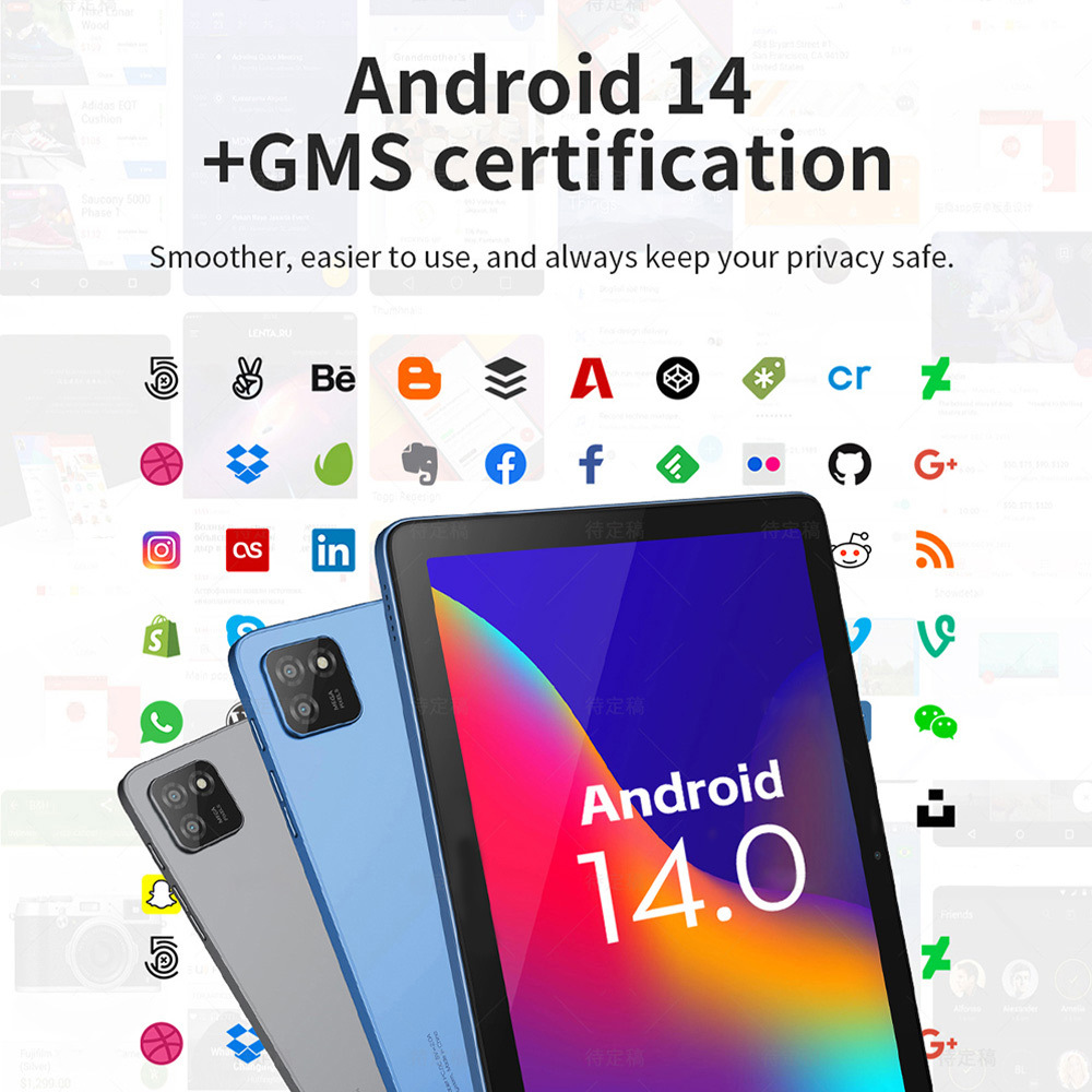 G-tab T9 Rockchip RK3562 Quad Core 3GB RAM 64GB ROM 10.1 Inch Android 14 Tablet PC, Grijs 2 G-tab T9 Rockchip RK3562 Quad Core 3GB RAM 64GB ROM 10.1 Inch Android 14 Tablet PC, Grijs - Afbeelding 2