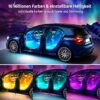 LED Sfeerverlichting Auto met Muzieksync 4-delig 12 LED Sfeerverlichting Auto met Muzieksync 4-delig