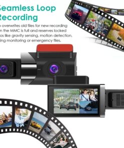 Alternative view of 2K Car DVR 3 Channel Dash Cam Camcorder Camera Recorder With 140 Angle GPS WiFi Night Vision G-sensor Loop Recording Parking Monitor