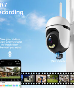 Alternative view of 3MP PTZ Wireless Indoor Outdoor Mini Camera CCTV Network Security System Wifi Camera With 3 Meter Cable