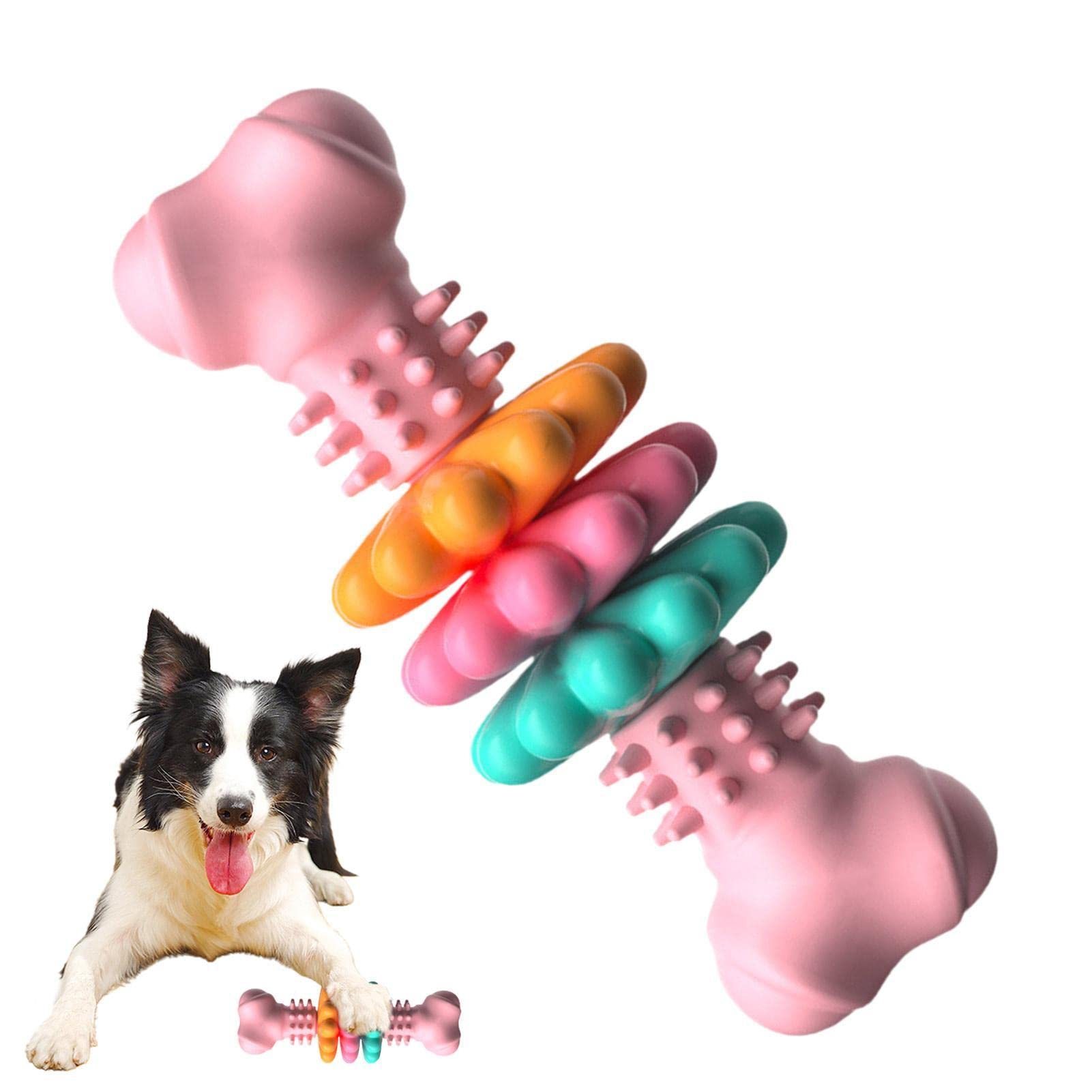 Dog Chew Toy Dog Bone Type Dogs Teeth Cleaning Toys Indestructible TPR Bone Chewing Bite Resistant Teething Toys Pet Products - Afbeelding 5