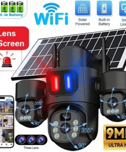 3-in-1 Wireless Solar Camera 360  Waterproof Durable Outdoor Energy Saving WIFI