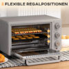 Elektrische Mini-Oven met Verwarmingsplaten, Verstelbare Temperatuur, 3 Kookmodi en 3 Rekposities
