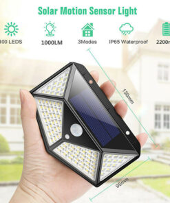 Alternative view of Solar Power PIR Motion Sensor Wall Lights 10 0 LED Outdoor Garden Security Lamp