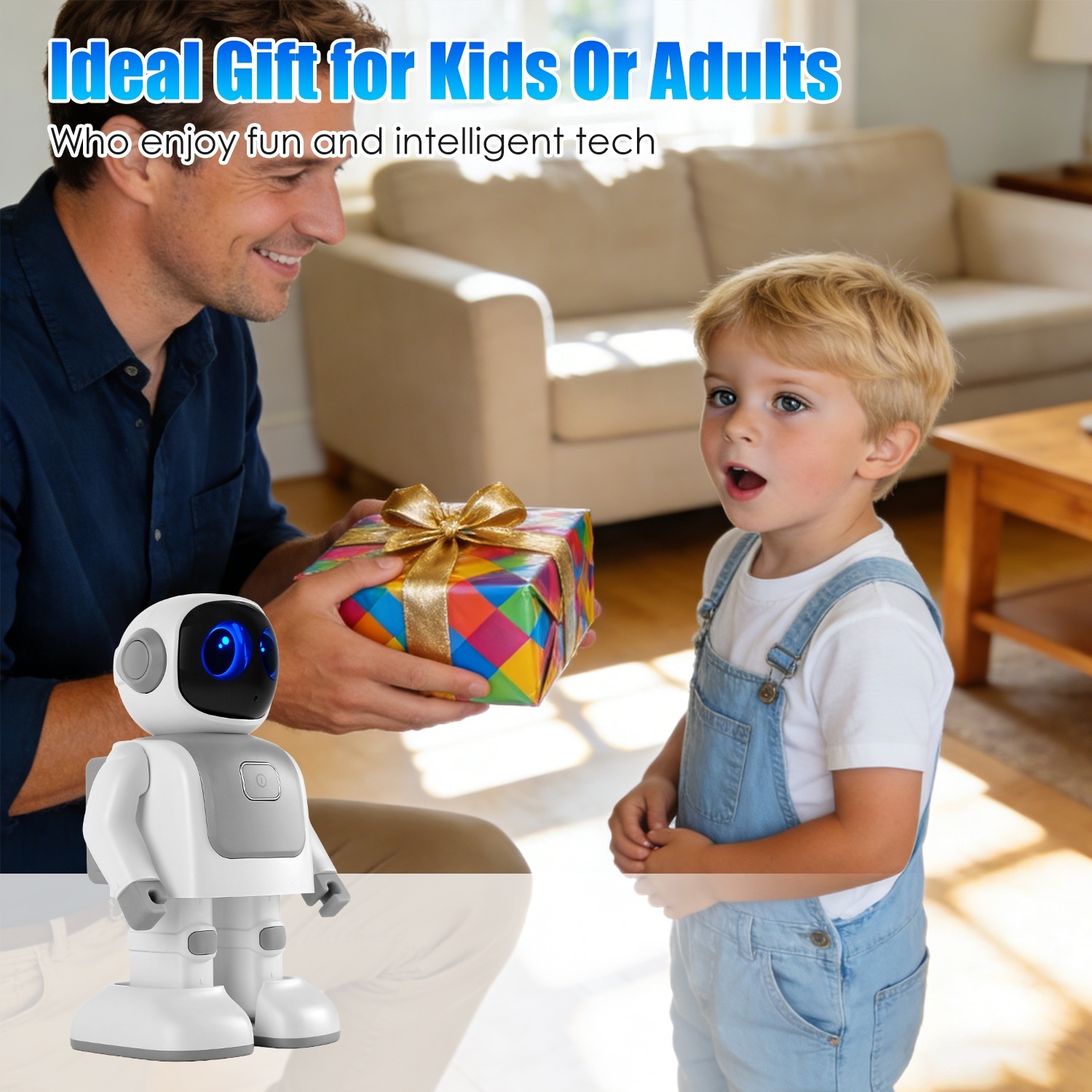 AI Dansende Robot Speelgoed - Slimme Interactieve Leer- en Entertainmentrobot voor Kinderen met Bluetooth Muziek, Programmeerbare Bewegingen en Spraakassistent 2 AI Dansende Robot Speelgoed - Slimme Interactieve Leer- en Entertainmentrobot voor Kinderen met Bluetooth Muziek, Programmeerbare Bewegingen en Spraakassistent - afbeelding 2