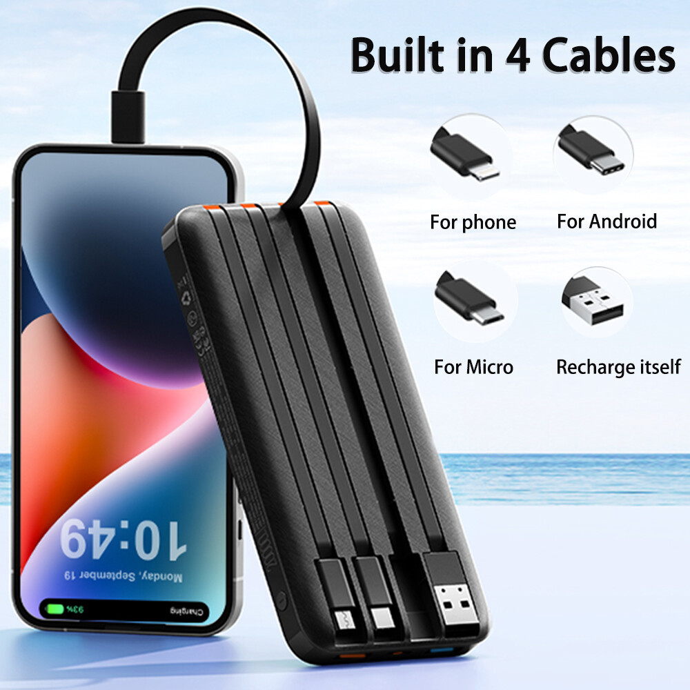 Powerbank Pack 10000mAh Snellader, 4 USB Externe Batterij voor Mobiele Telefoon 7 Powerbank Pack 10000mAh Snellader, 4 USB Externe Batterij voor Mobiele Telefoon - Afbeelding 7