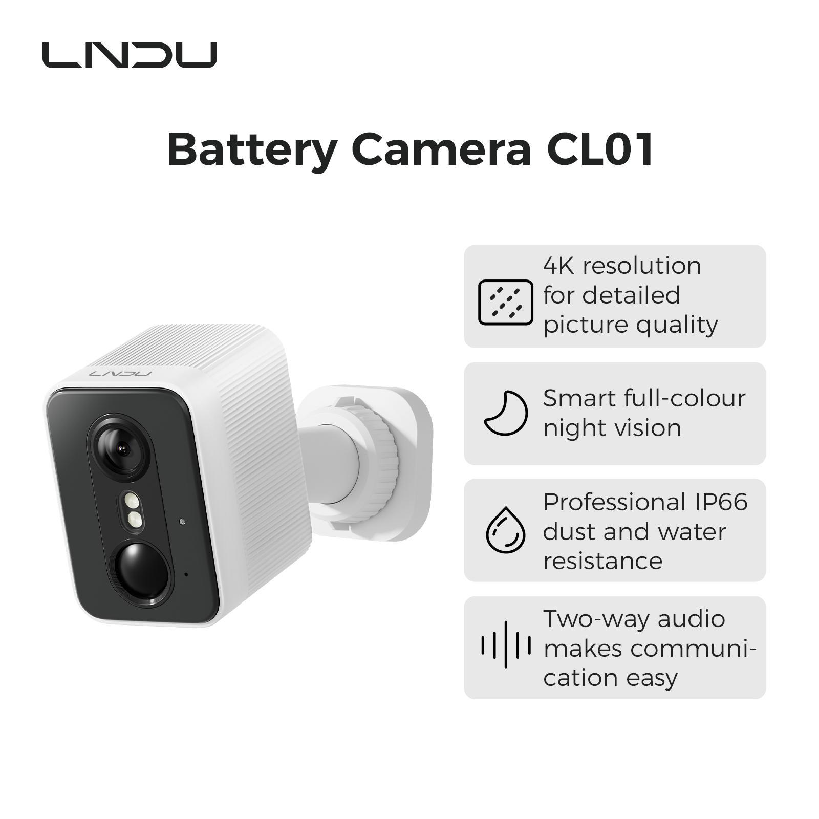 LNDU CL01 4K Wireless Security Camera 143 Degree Wide Angle Infrared Night Vision Human Body Sensing Dual Identification Detection 1 LNDU CL01 4K Wireless Security Camera 143 Degree Wide Angle Infrared Night Vision Human Body Sensing Dual Identification Detection