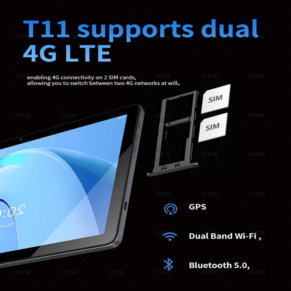 G-tab T11 Android 14 Tablet 10.1 Inch 1280x800 IPS Scherm, Unisoc T606 8-Core, 8GB RAM, 128GB ROM, WiFi, Bluetooth 5.0, 6580mAh Accu, Dual 4G 8 G-tab T11 Android 14 Tablet 10.1 Inch 1280x800 IPS Scherm, Unisoc T606 8-Core, 8GB RAM, 128GB ROM, WiFi, Bluetooth 5.0, 6580mAh Accu, Dual 4G - Afbeelding 8