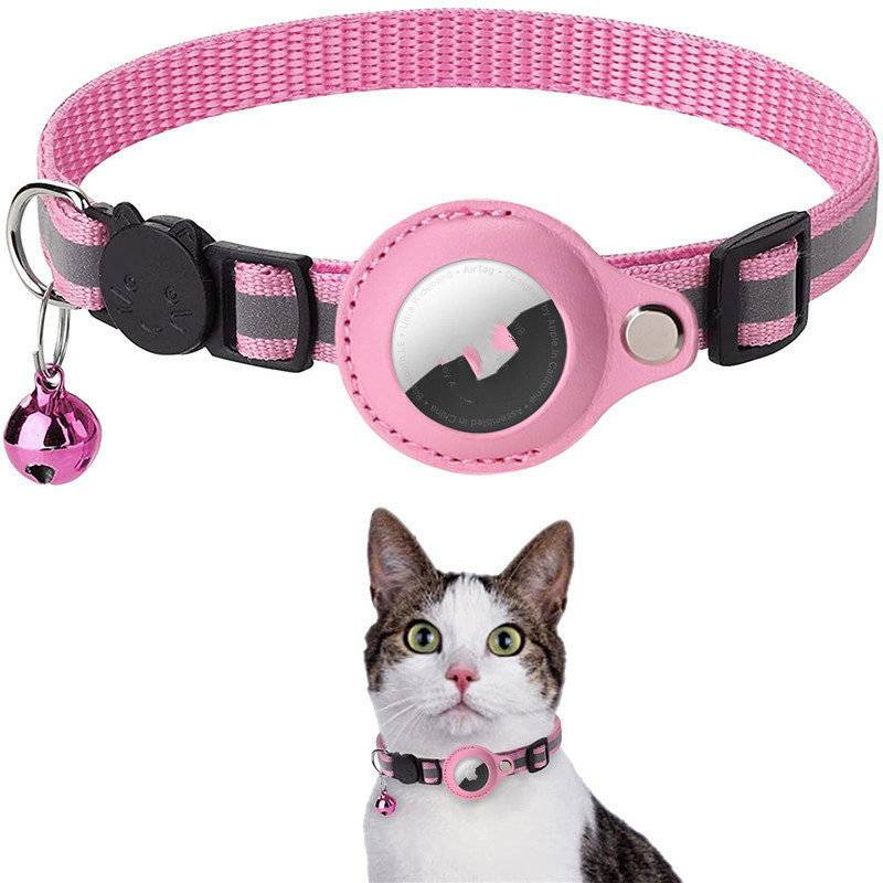 Reflective Collar Waterproof Holder Case For Airtag Air Tag Airtags Protective Cover Cat Dog Kitten Puppy Nylon Collar - Afbeelding 8