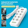 Stekkerdoos 8-Voudig met Type-C en 4 USB-Aansluitingen, EU 7 Stekkerdoos 8-Voudig met Type-C en 4 USB-Aansluitingen, EU