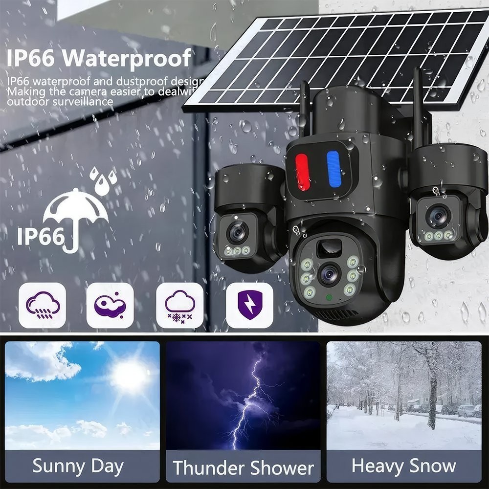 3-in-1 Wireless Solar Camera 360 Waterproof Durable Outdoor Energy Saving WIFI 6 3-in-1 Wireless Solar Camera 360 Waterproof Durable Outdoor Energy Saving WIFI - Afbeelding 6