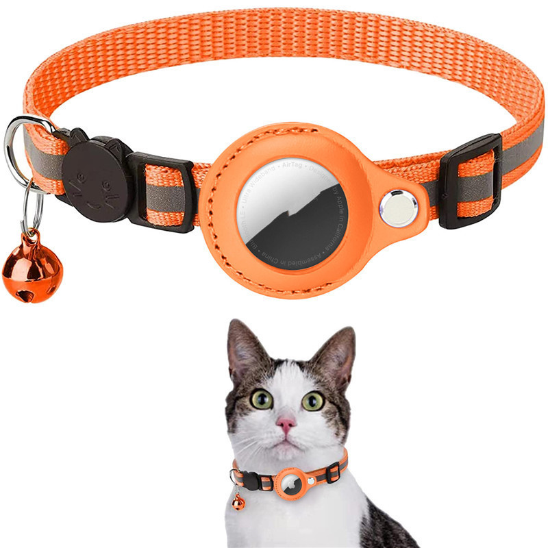 Reflective Collar Waterproof Holder Case For Airtag Air Tag Airtags Protective Cover Cat Dog Kitten Puppy Nylon Collar - Afbeelding 6